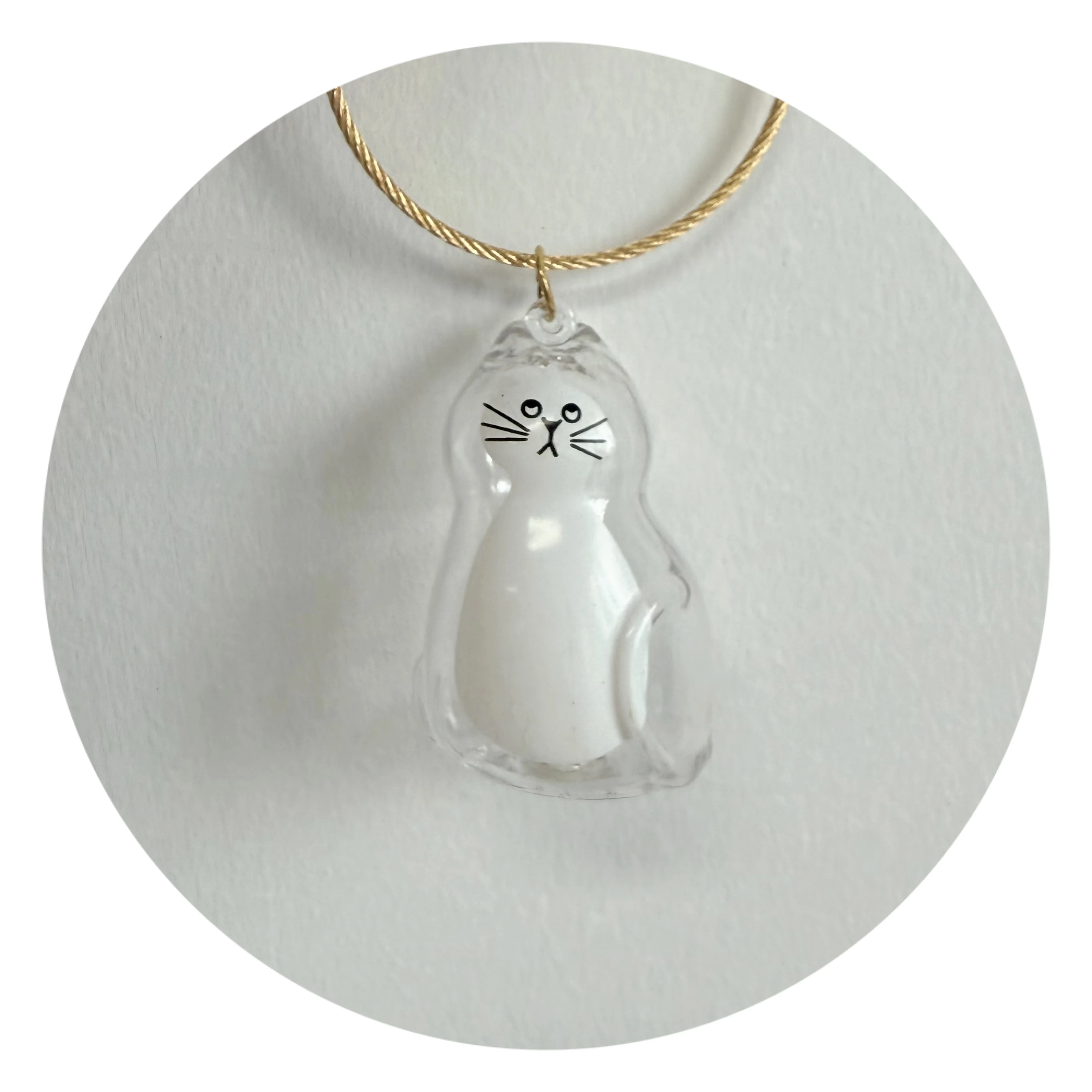 Transparent Dog Shaped Keepsake Pendant, Memorial Gift