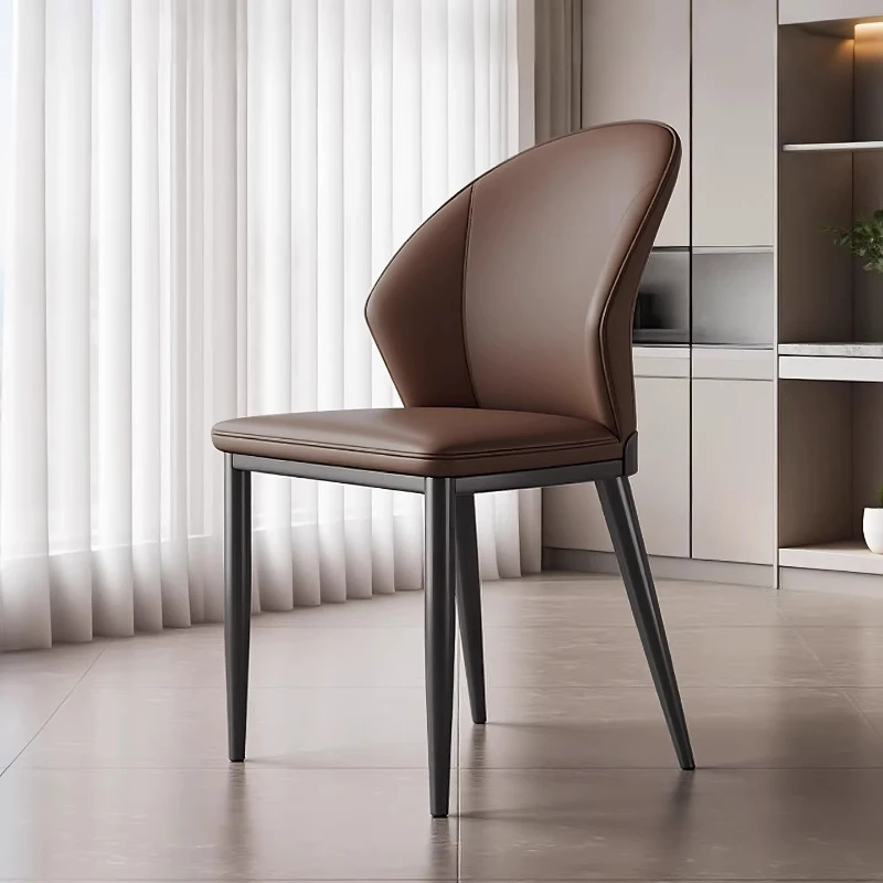 

Leather Modern Dining Chairs Living Room Nordic High Dining Chairs Restaurant Kitchen Sedie Pranzo Moderne Kitchen Furniture