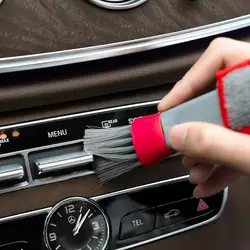 Multifunctional Interior Cleaning Handle Flexible Car Brush Dust Removal Air Conditioner Outlet Car Cleaning Tools Accessories