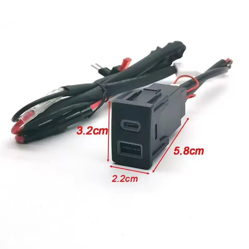 Dual PD USB For ISUZU D-MAX/MU-X V-Cross Retrofit Car With Red Light Indicator