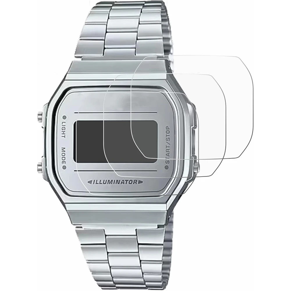 2-5 piezas para Casio A168WEM-7EF/A168WEGG-1BEF, película de hidrogel ultra suave, Protector de pantalla de protección completa