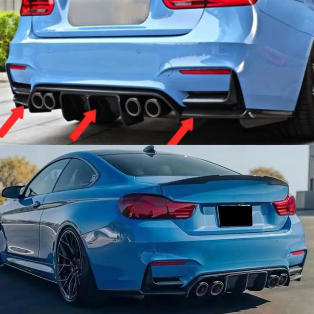 

Rear Bumper Diffuser Spoiler Lip Splitter Rear Bumper Lip Protector Guard For BMW F80 M3 F82 M4 2015 2016 2017 2018 2019 2020