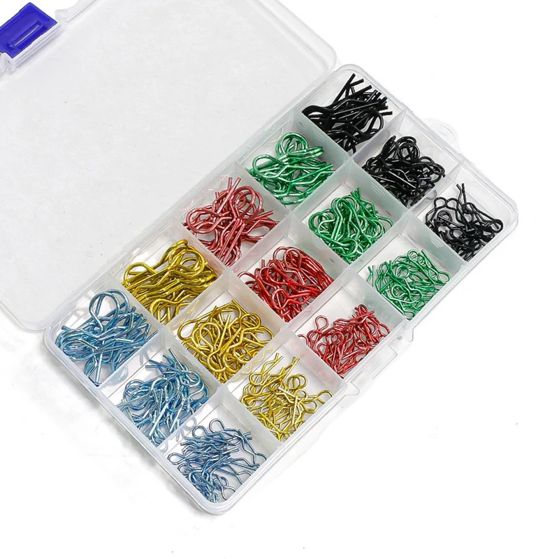 260PCS 1/8 1/10 1/16 RC Car Body Shell R Clips Bodyshell Pin Metal Body Shell Clip Pin Truck Toy Accessories