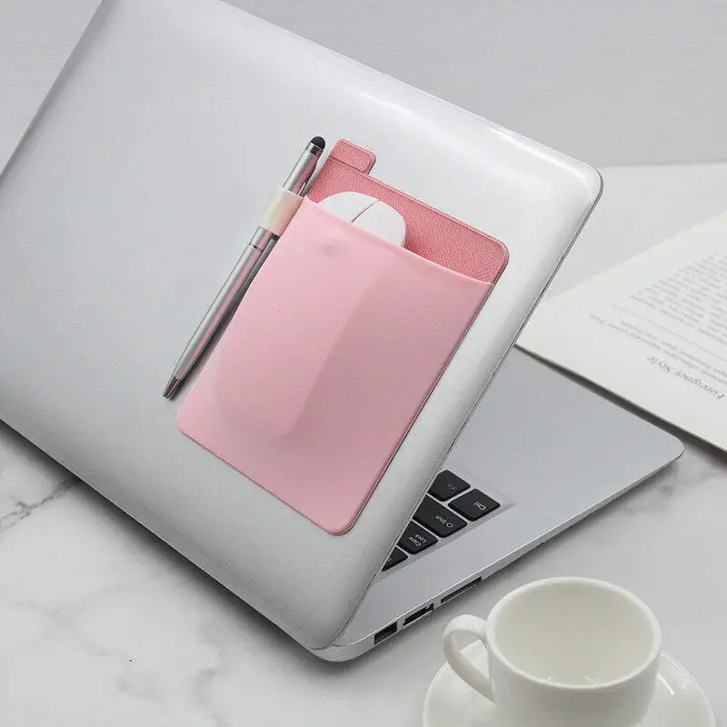 Portable Mouse Hard Disk Storage Bag Multi-Pore Position Adhesive Notebook Mouse Storage Pouch Digital Accessories Organizer