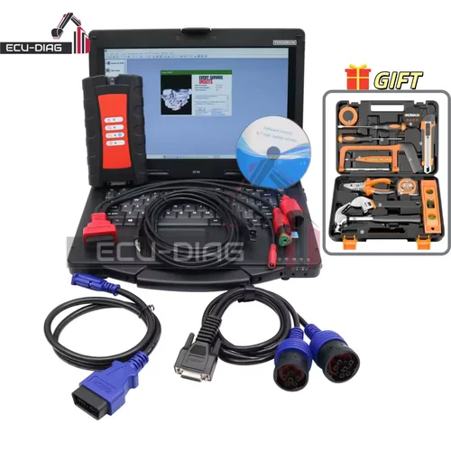 Adaptador de enlace de datos de Software WIFI en línea 7 insite 8,7 para herramienta de diagnóstico CUMMINS herramienta de servicio de camión de motor CMS 5572620con ordenador portátil