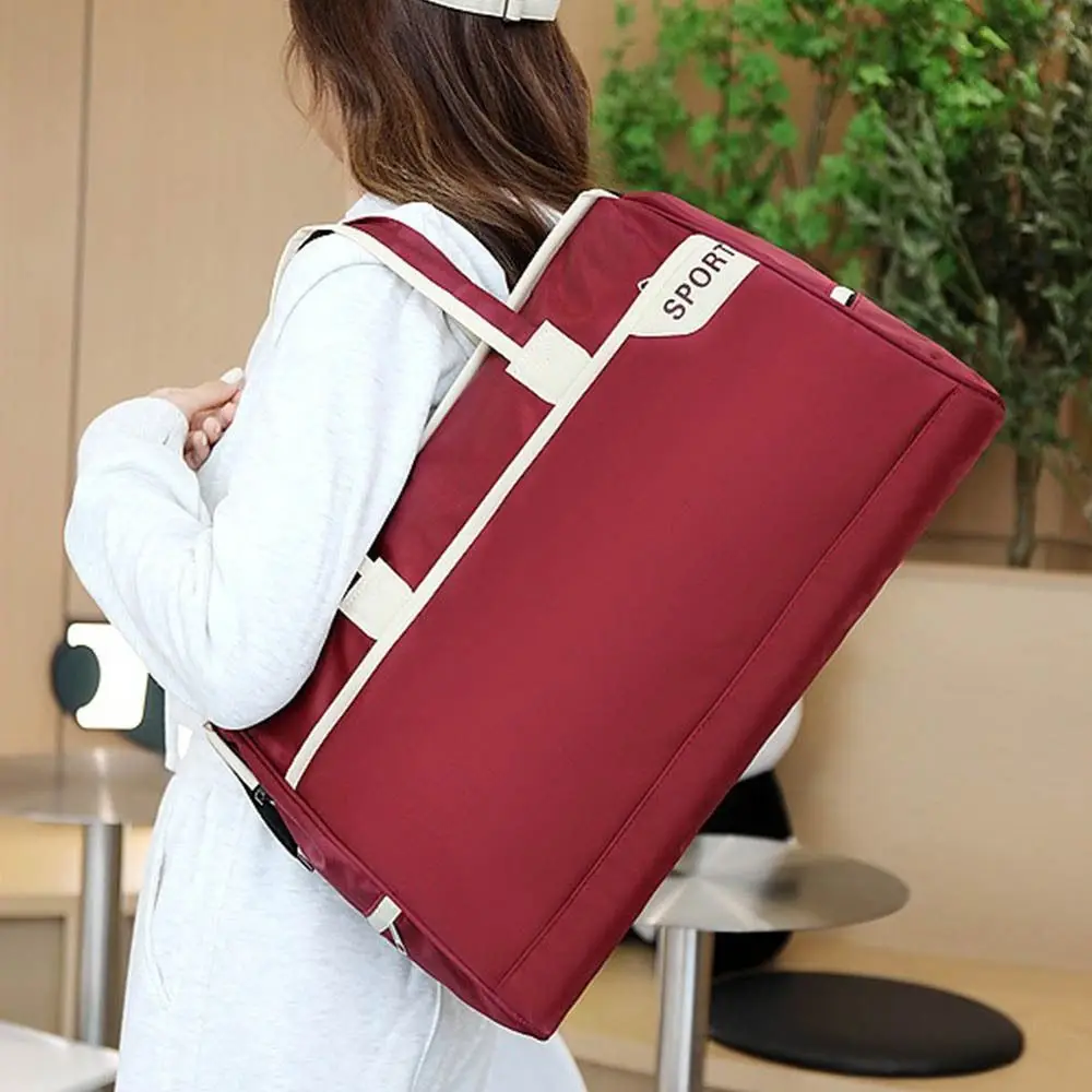 Korean style Travel Luggage Bag Large Capacity Single Shoulder Sports Fitness Handbag Waterproof Carrying Gym Bag Sports