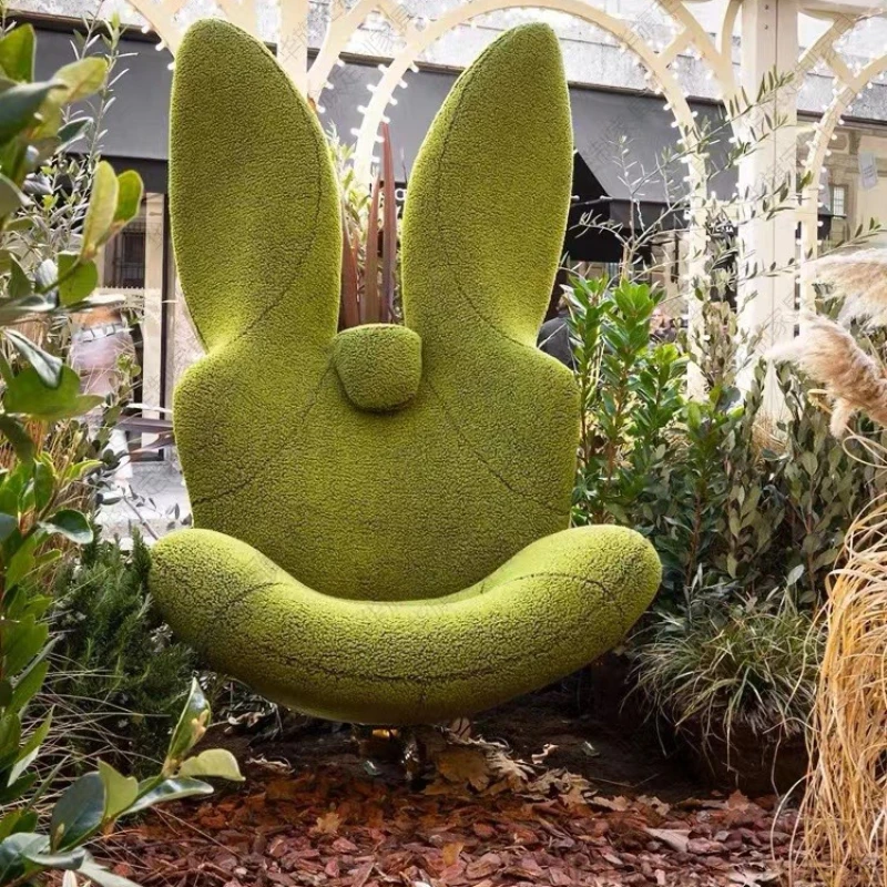 Green Rabbit Armrest Single Person Sofa Chair, Popular on the Internet, Distinctive Personality, Modern Creativity