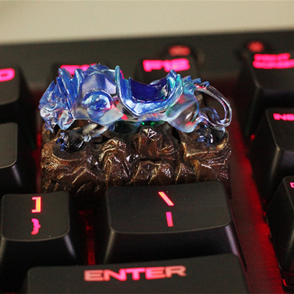 

Key Cap Mechanical Keyboard Keycap Personality Design World of Warcraft Spectral Tiger 3D Resin Keycaps Cherry MX axis R4 Height