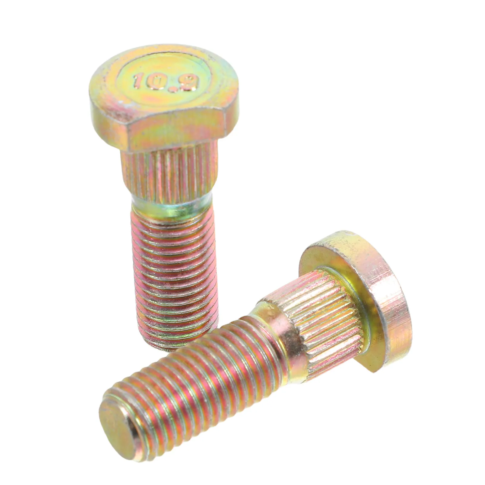 2Pcs M10 Wheel Hub Bolts Heavy-Duty Metal Car Wheel Studs for Ev Atv Beach Buggy Tire Hub Mounting Screws Replacement Enhanced
