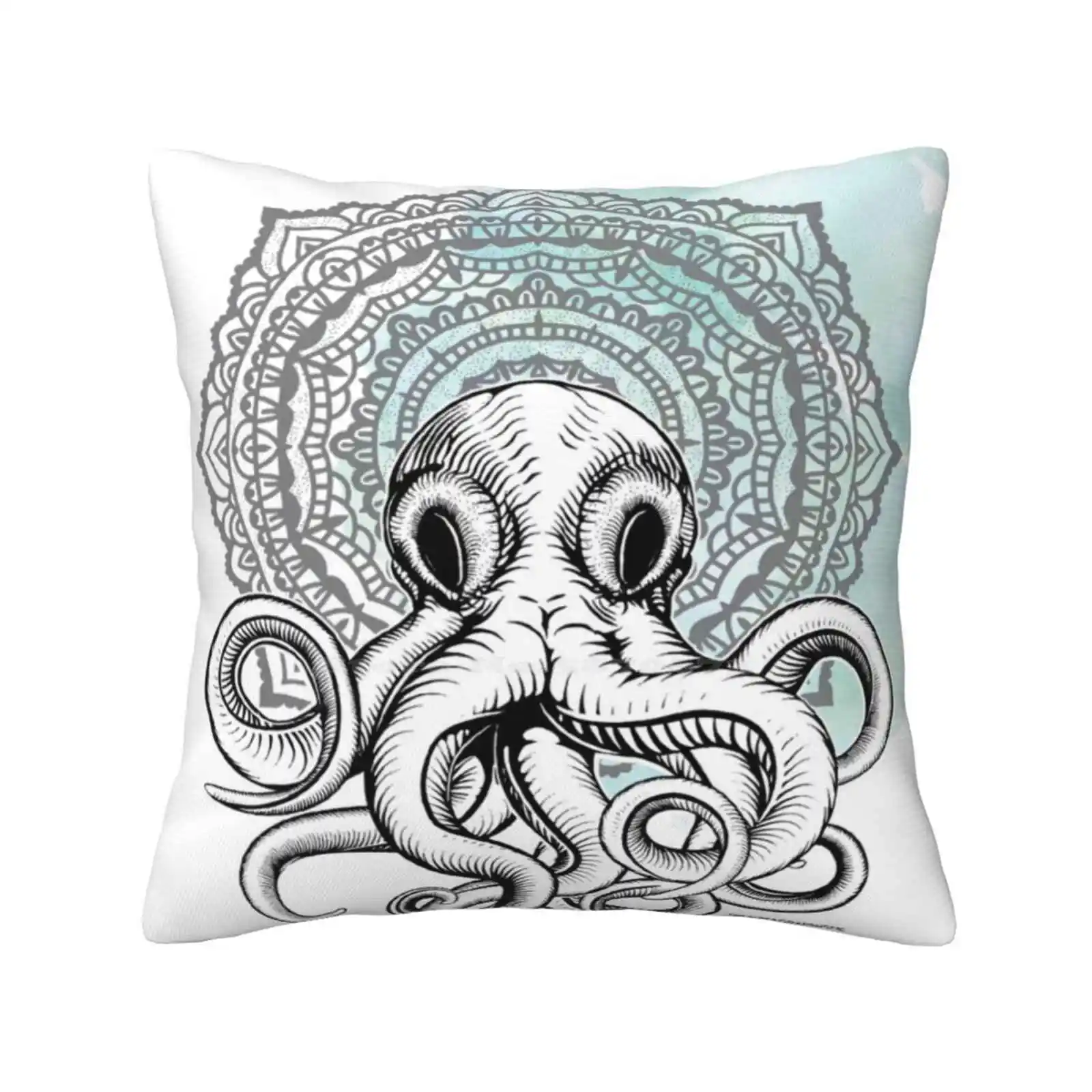 Cthulhu Mandala Home Sofa Car Waist Throw Pillowcase Cthulhu Octopus Octopus Kraken Mandala