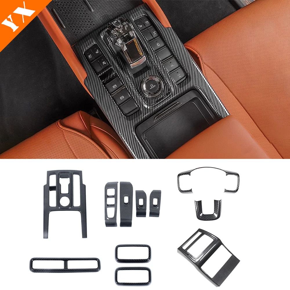 

For Haval H9 2024 2025 Accessories Carbon Car Conditioning Air Vent Dashboard Center Left Right Air Outlet Rear Armrest Air Vent