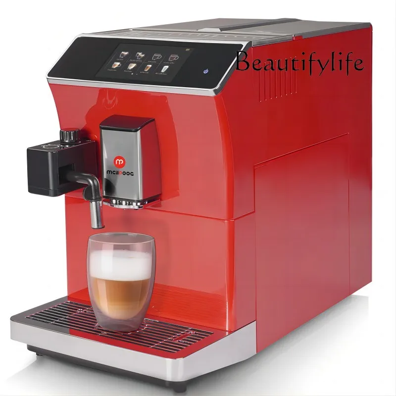 

LCD Display Automatic Household One-Click Italian Khaki Coffee Machine