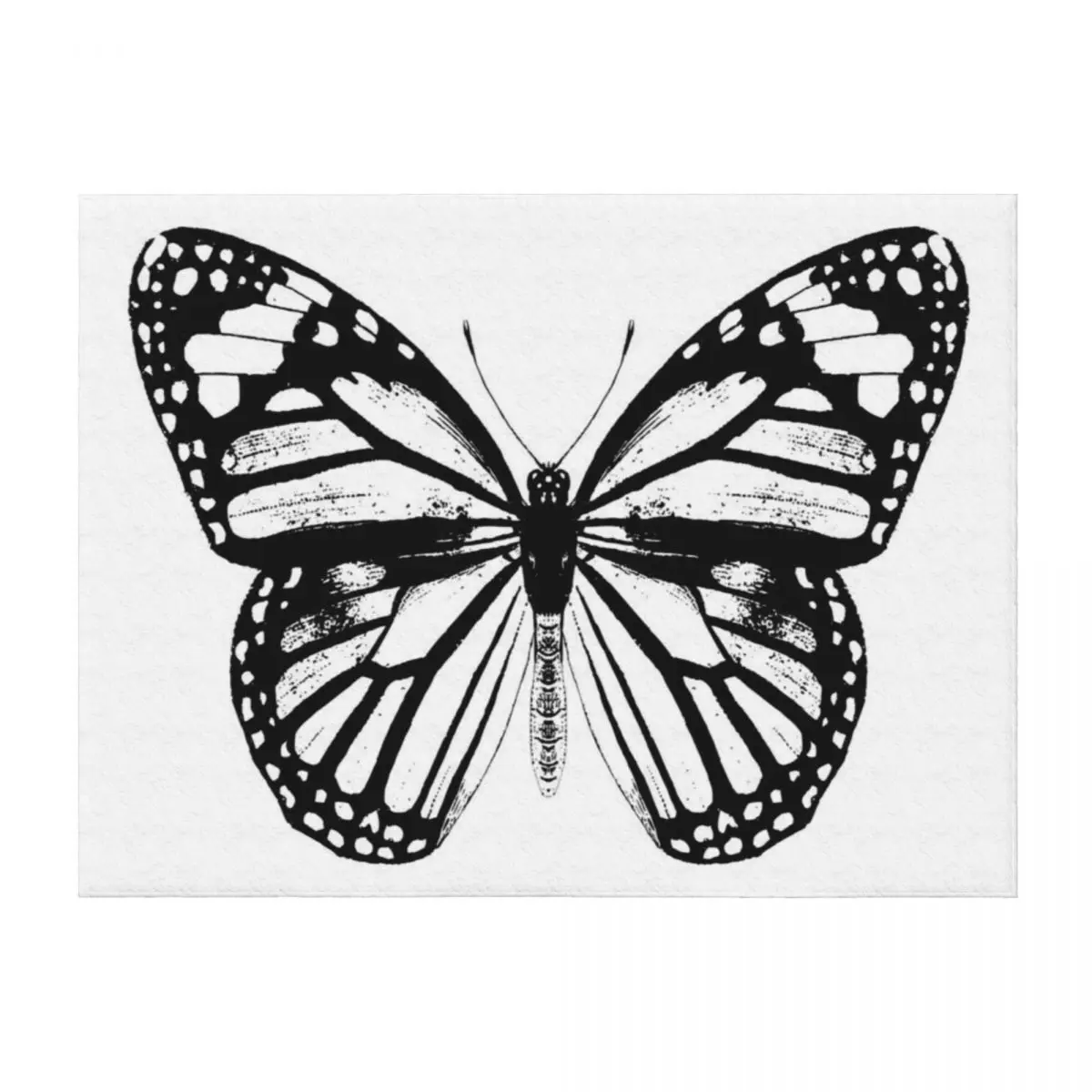 

Monarch Butterfly | Vintage Butterflies | Black and White | Throw Blanket blankets ands Picnic Furrys Fashion Sofas Blankets