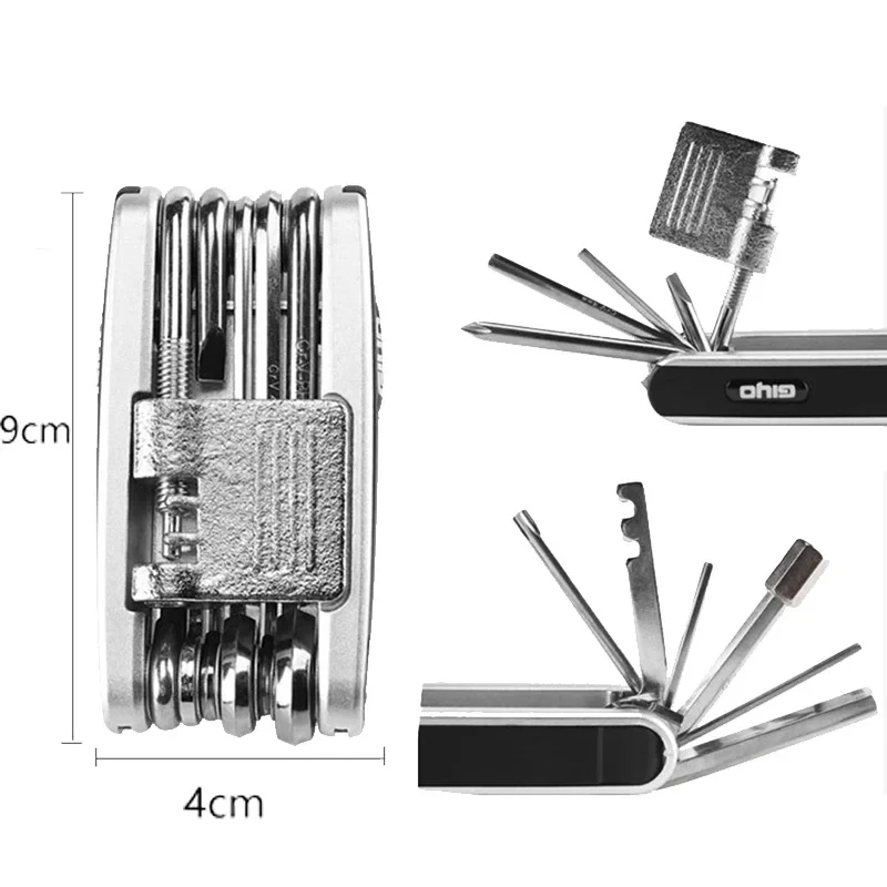 12 in 1 Bicycle Repair Tools Kit Protable MTB Bike Mini Cycling Multitool Hex Spoke Screwdrivers Tyre Lever Allen Wrench