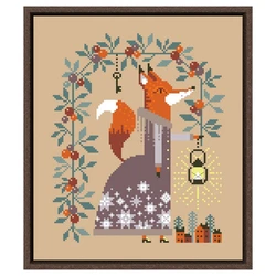 Fox carry a lantern cross stitch kit cartoon pattern design 18ct 14ct 11ct lino lino lino tela ricamo fai da te