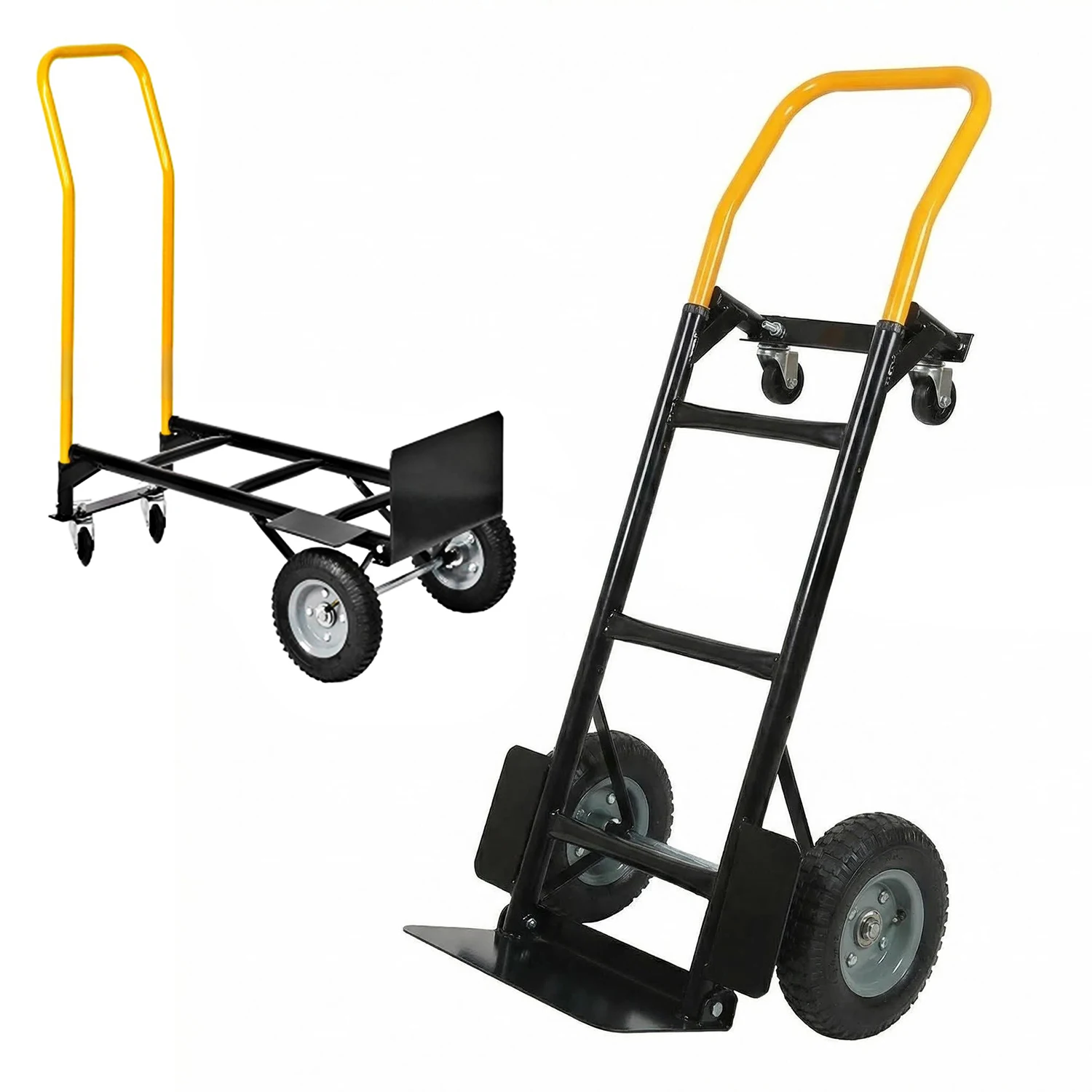 Image of Faltbarer Mehrzweck-Handwagen, Robuster Stahlrahmen, 136 kg Tragkraft, Leicht zu verstauendes, faltbares Design