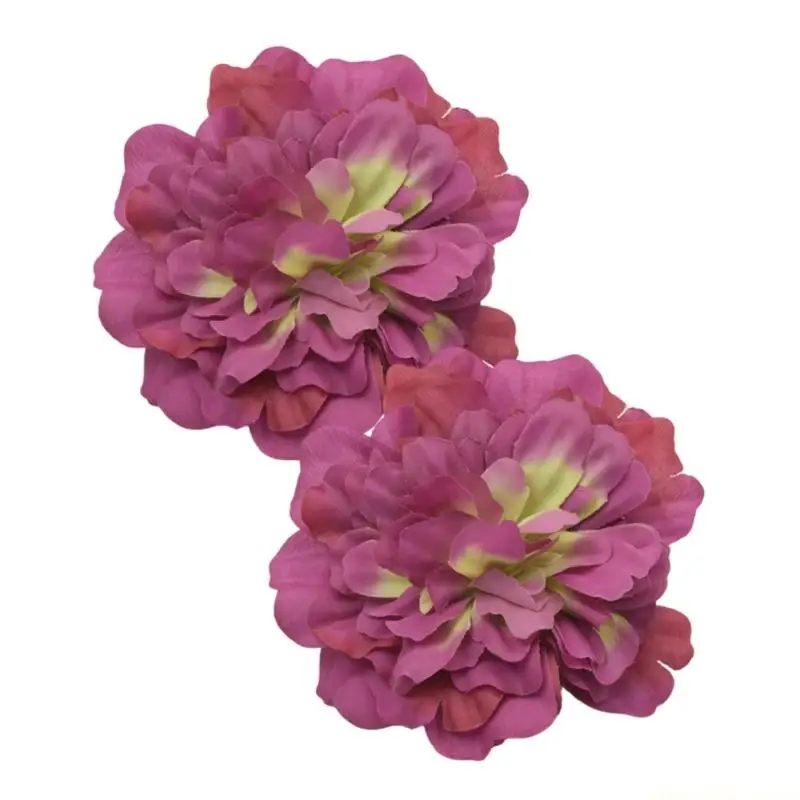 QX2E Pack of 2 Artificial Floral Curtain Holder Buckles Elegant Window Drapery Tiebacks Clips Clamp Window Accessories Decors