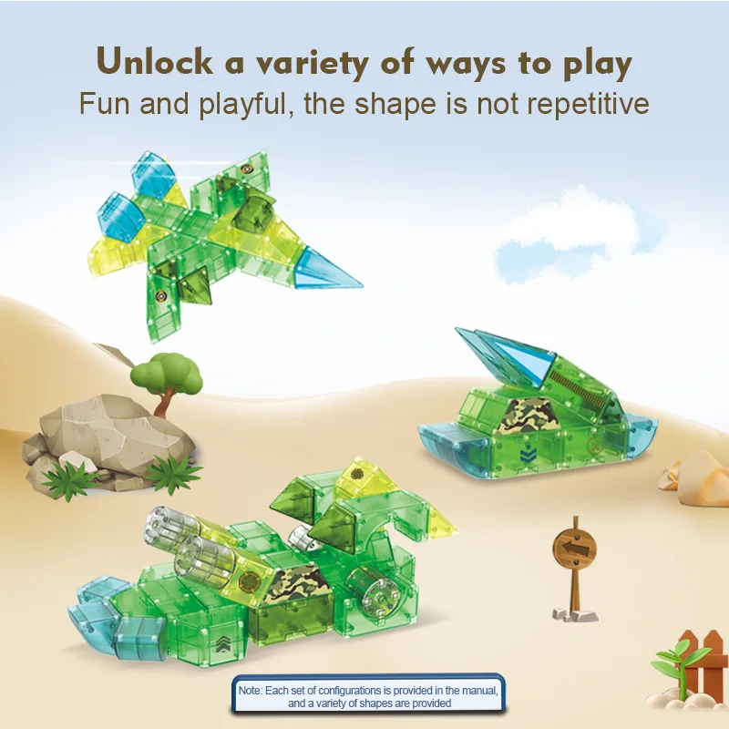 مجموعة قلعة مكعبات بناء مغناطيسية من ديج، ألعاب بناء إبداعية مكونة من 100 قطعة للأطفال، ألعاب تعليمية جذعية هدية تعليمية #3