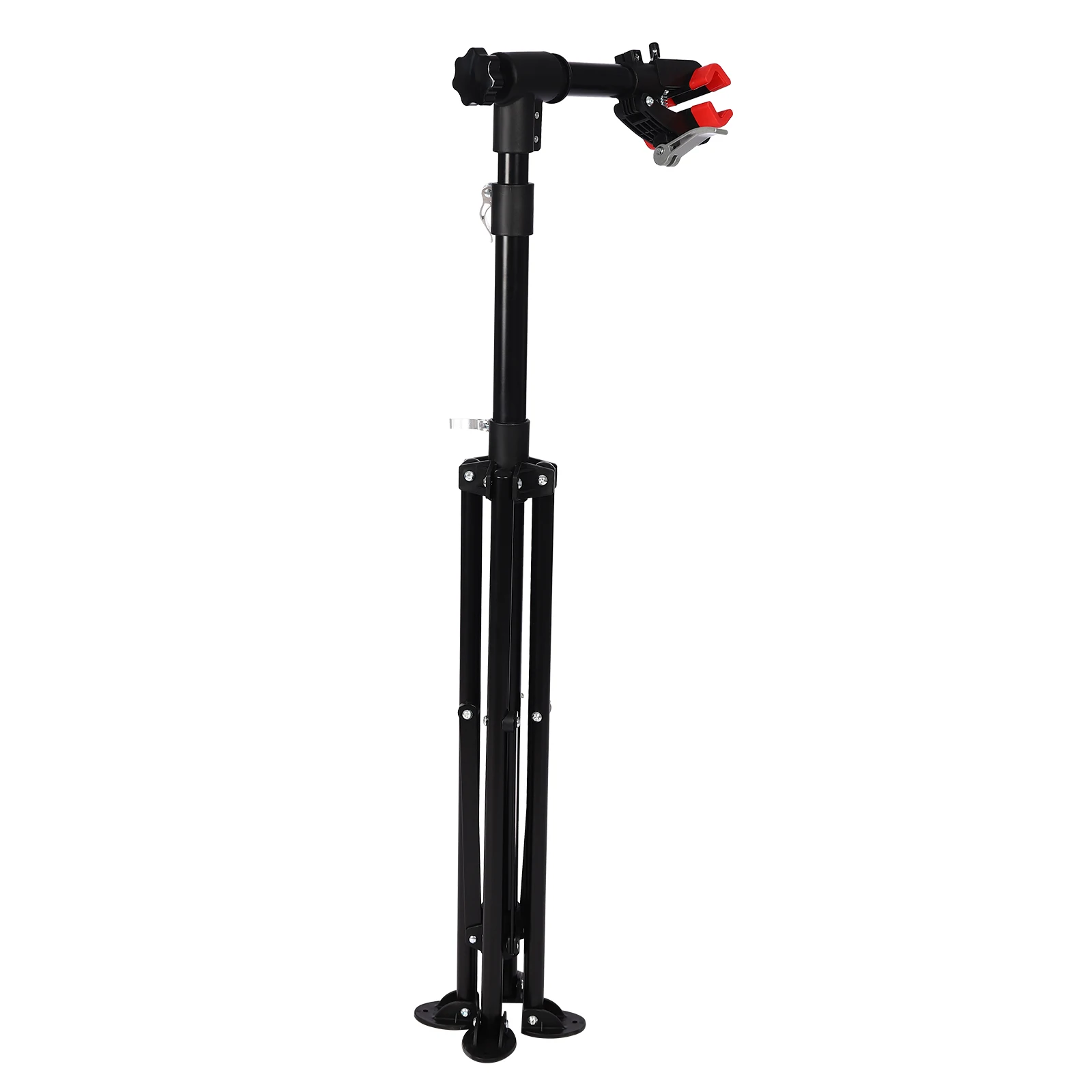 Fahrrad-Reparaturständer, Rennrad, Mountainbike, Werkbank, Präsentationsständer, Mechaniker-Wartungsständer für Werkstatt, Zuhause, Garage, Rot und Schwarz – Detail 3