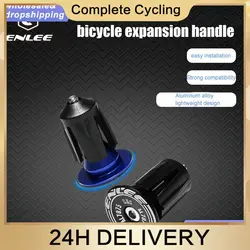 1pair Grip Handlebar Aluminium Alloy MTB bike Handle Bar Grips End Plugs Expansion Lock accessories