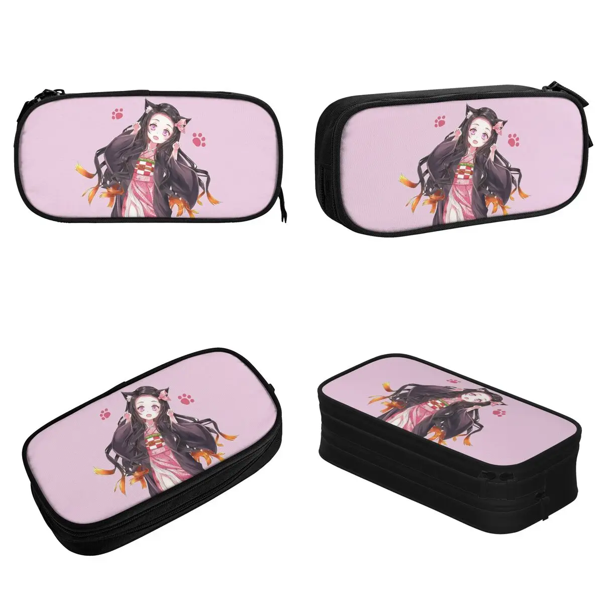 Demon Slayers Anime Pencil Cases Pencilcases Pen Holder for Student Large Storage Bag School Supplies Gift Stationery