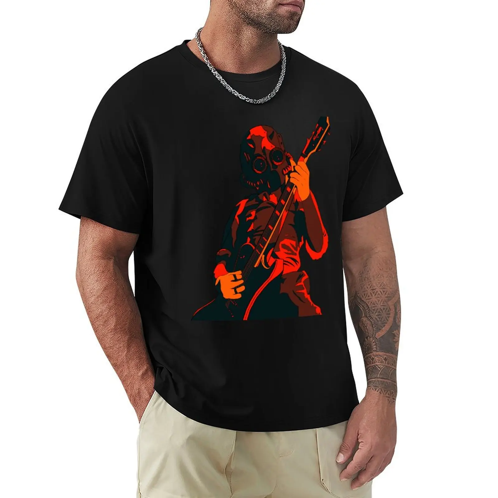 

Red/Orange Ghoul T-Shirt Basic Simple Design Short Sleeve Shirt