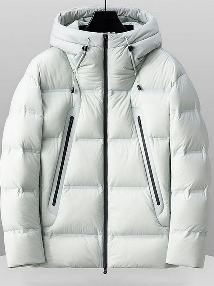 

Outdoor Men's Lightweight High-Down Jaet Hooded Bread Coat Skiing Warmth Resistance Ultra-Light Du down Parka Winter Coat