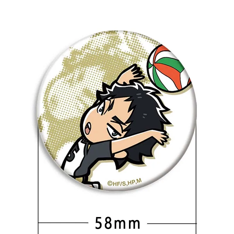 Anime Haikyuu!! Brooches Cartoon Enamel Lapel Pins Manga Figure Buttons Badges Shirt Bag Jewelry Accessories Collection Gifts