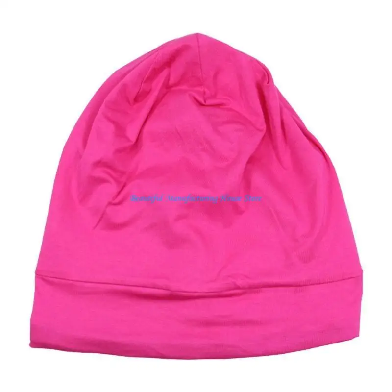 E56A Sleep Cap Satin Lined Bonnet Night for Head Cover Sleeping Adjustable Turb