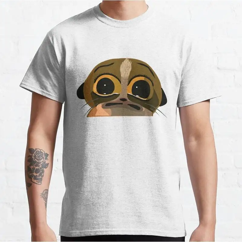 Camiseta clásica divertida llorando Mort Meme Madagascar color blanco
