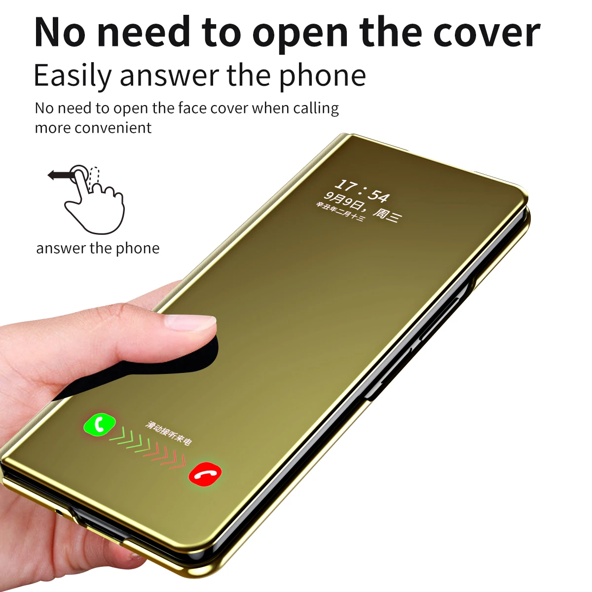 Plating Mirror Leather Cover For Samsung Z Fold 6 Z Fold 2 Smart Window Phone Case for Samsung Z Fold 5 Fold 4 Flip-Free Answer