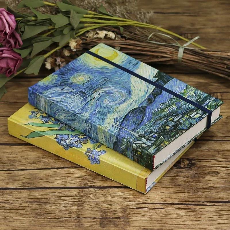 Blank Painting Book Super Thick Van Gogh Value Sketch Book Sketch Book A5 Painting Book Retro Thickened Hard Shell Hardcover