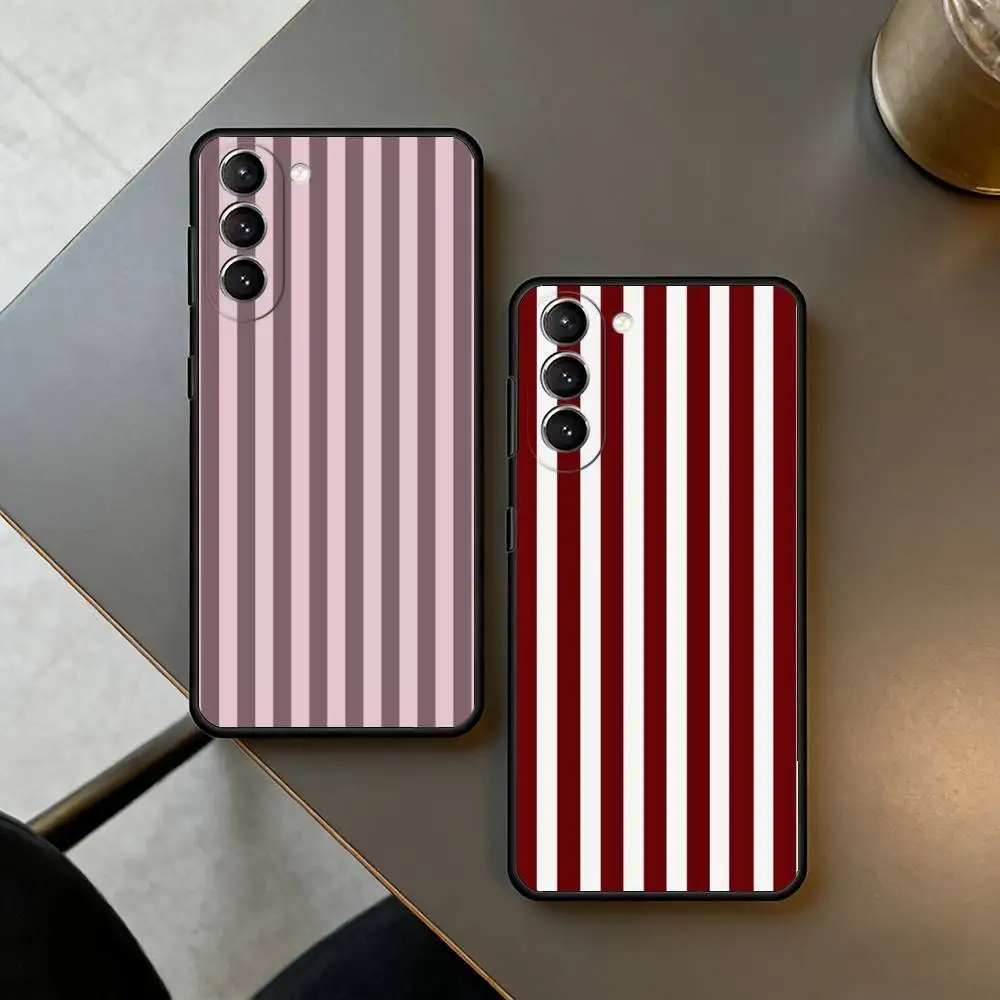 Stripe pattern  Phone Case Black Silicone Soft For Samsung S26,S25,S24,S23,S22,S21,S30,Ultra,Plus,Fe,Lite