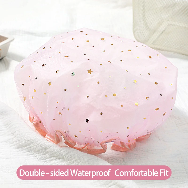 Luxury Women's Reusable Shower Cap Bonnet