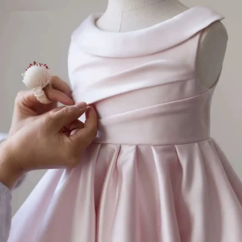 2026 Neues Kinder-Hostessen-Kleid für Klavierauftritte, Geburtstagsfeiern, Mädchen-Kommunionkleid A5071, Großhandel für Abendkleider für Mädchen – Detail 6