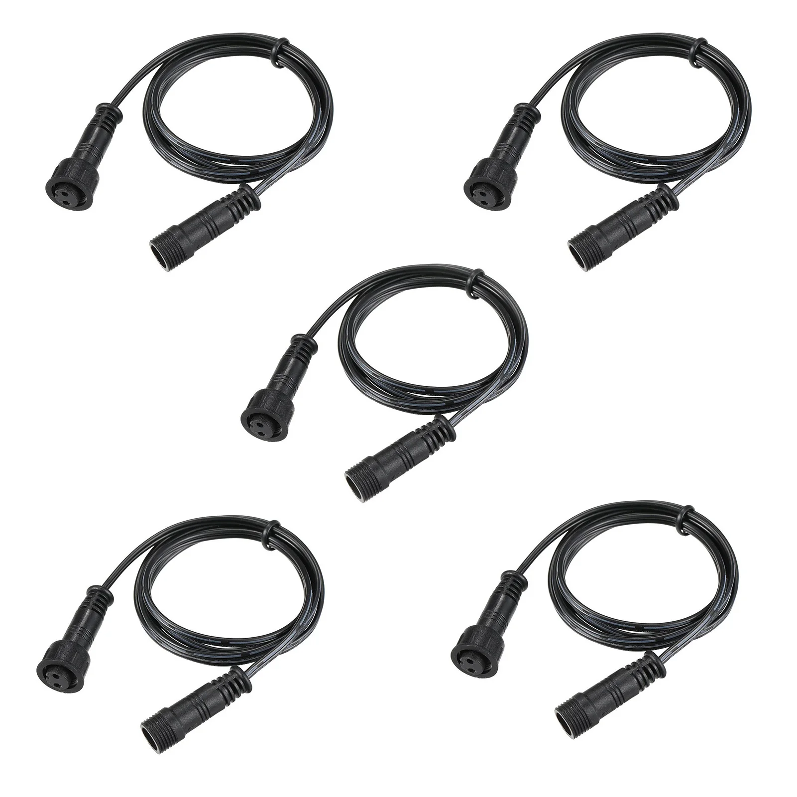 5Pcs 1m Extension Cable Wire 2 Pin Extension Cord Deck Light Garden Spike Lights Solar Shed Pendant Lights Accessories