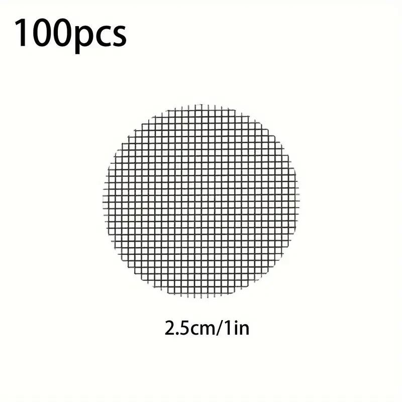 100pcs,Round Drainage Hole Screens Prevent Soil Loss Anti, Plant Drainage Screens Gasket, Bonsai Pot Bottom Grid Mat Mesh
