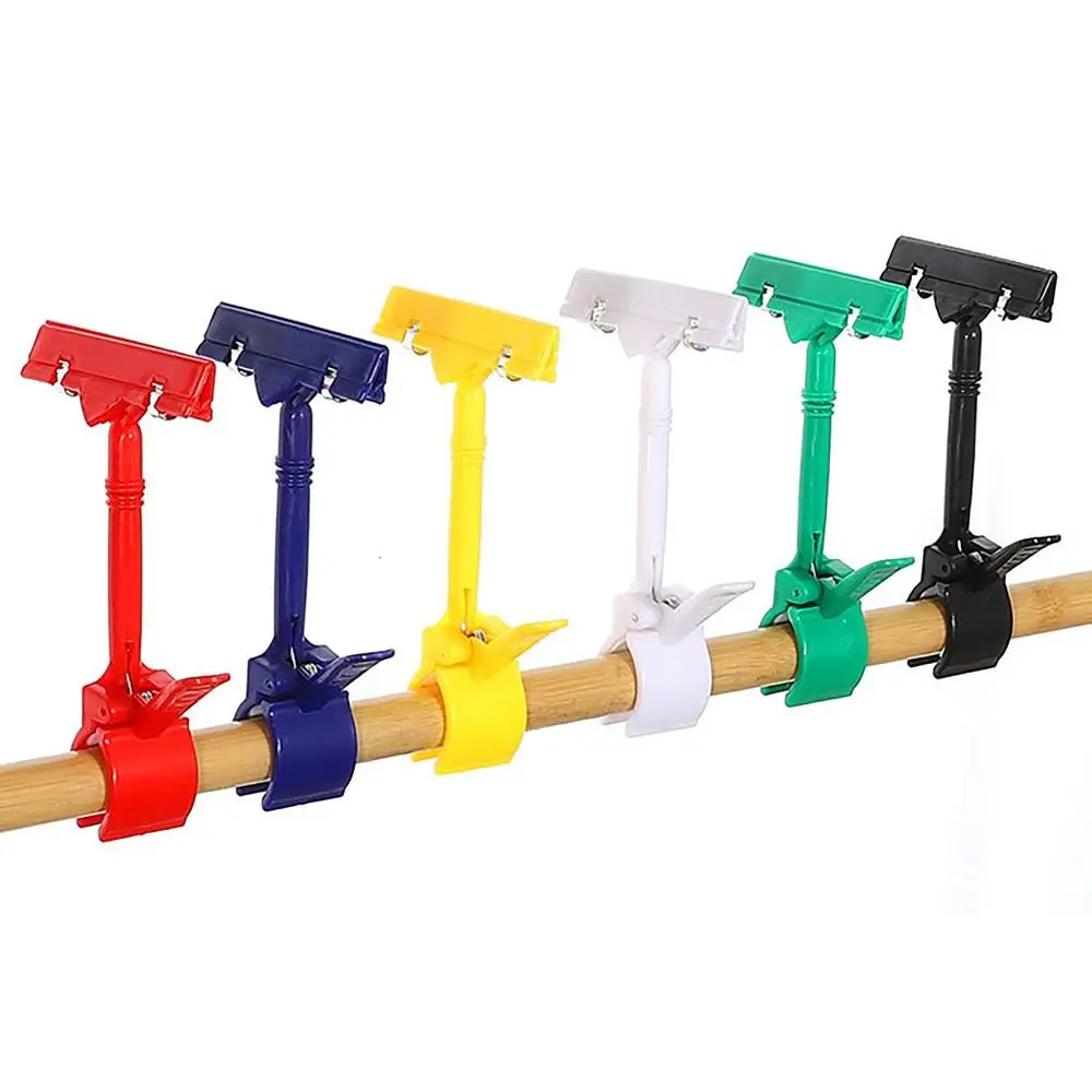 360° Rotation Price Label Tag Clip Large Opening Plastic Shelf Clamp Multifunctional POP Card Stand