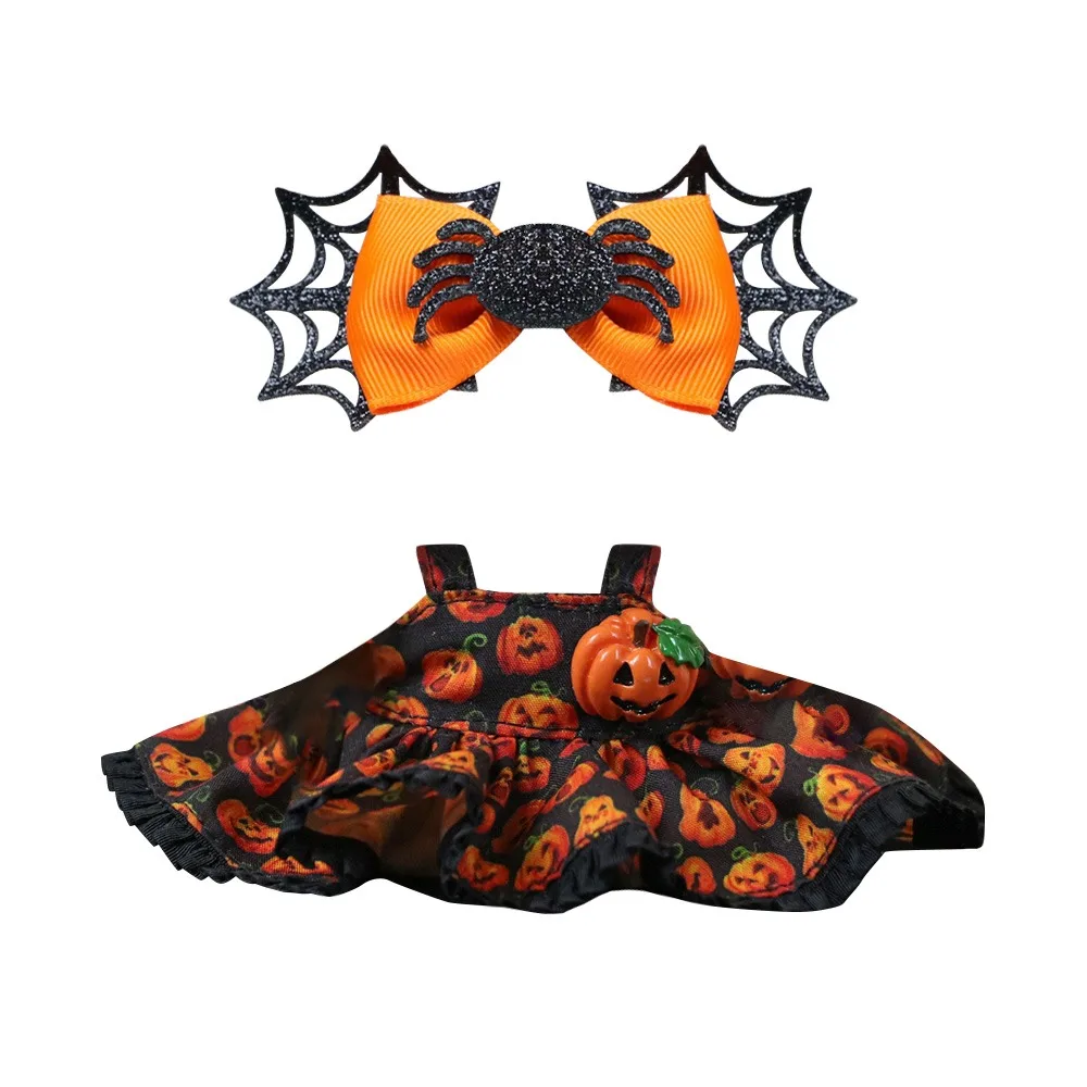 

Cute Design Halloween Costume Dress Up Baby Clothes Witch Pumpkin Skirt Skull Shawl Party Suit Halloween Spider Pumpkin Hat