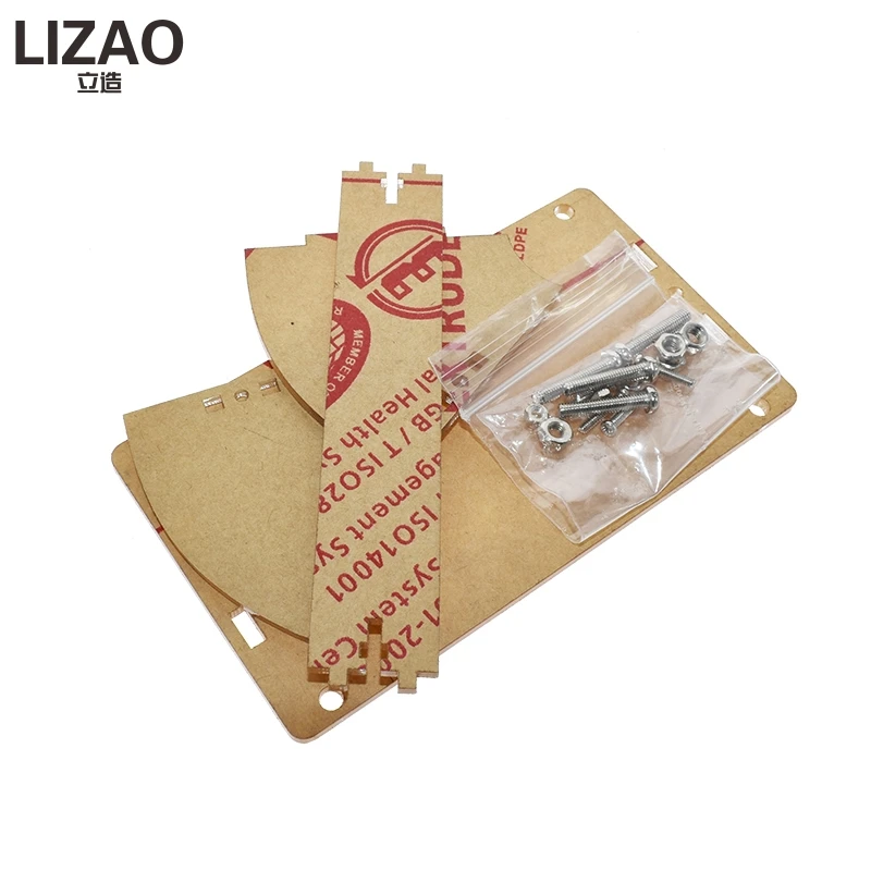 LIZAO LCD2004 Screen Transparent Acrylic Bracket Housing, Anti-scratch Protective Case Holder with Complete Screw and Nut Parts