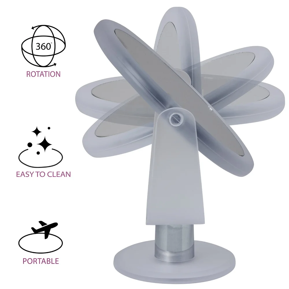 Dubbelzijdige 10x vergroting Rubberen make-upspiegel Vrijstaande make-upspiegel Ideale kaptafel Bureau