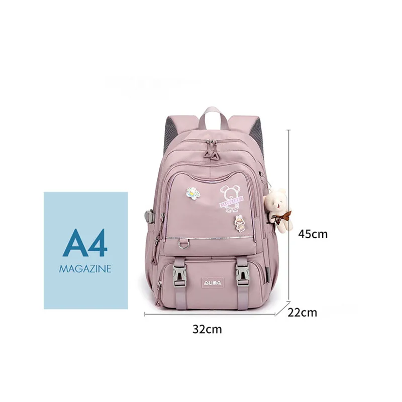 Grandes sacos de escola impermeáveis para meninas, Kawaii Escola Primária Mochila, Kids Book Bag, Mochila Viagem Laptop, Crianças