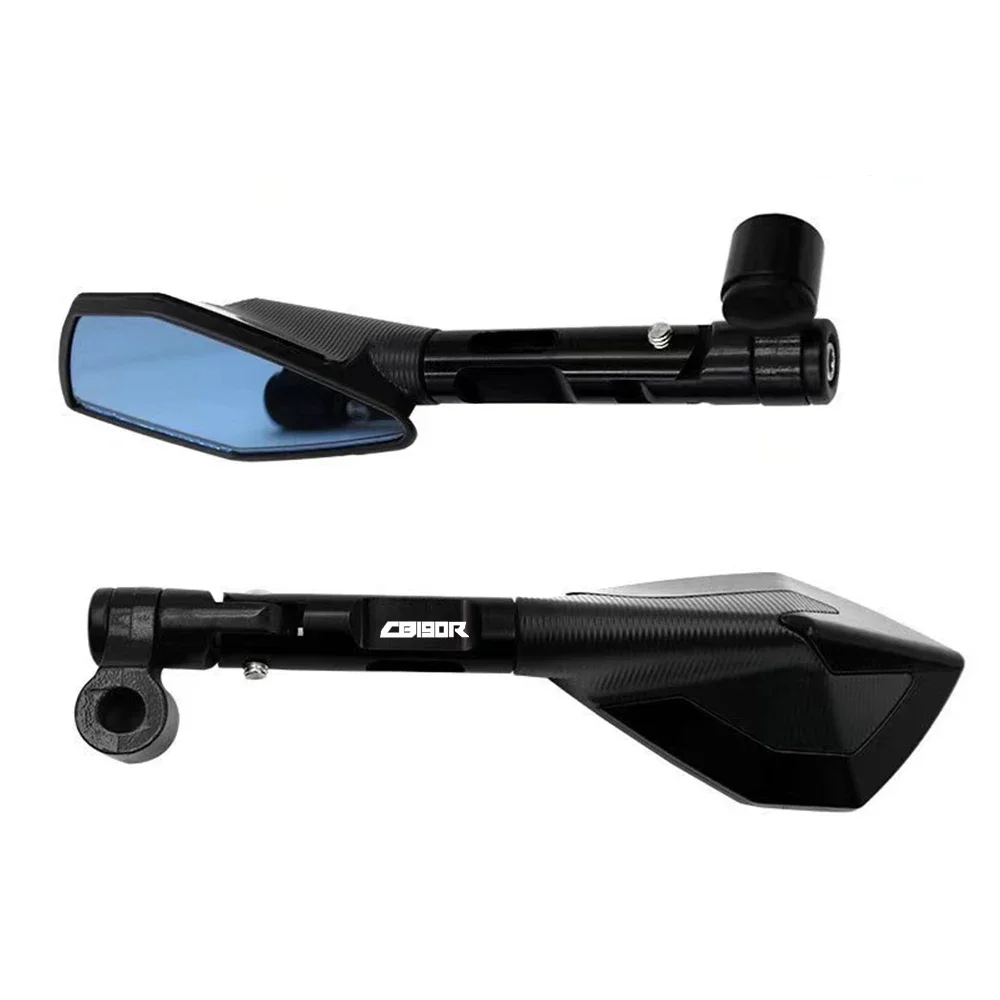 Universal Motorcycle Accessories CNC Aluminum Blue Lens Rear View Side Mirror For  HONDA CB190 CB190R CB190F CB190X