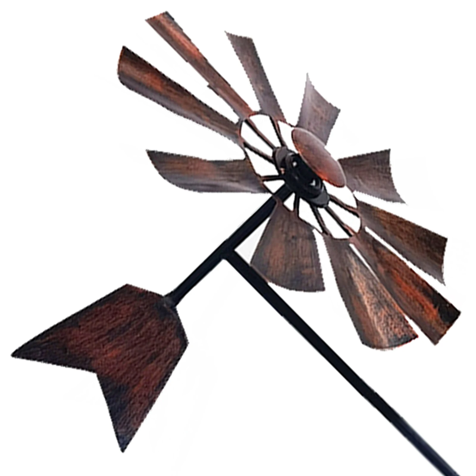 Wind Sculpture Metal Windmill Wind for Garden Yard Ornaments Wind Spinner with Metal Garden Stake Decorations