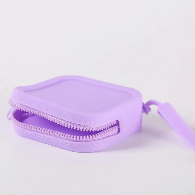 Small Square Coin Purse Light Weight Water Resistant Small Charging Cable Bag