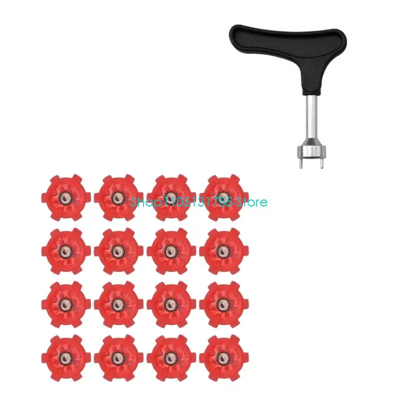 K0EF 16Pcs Golf Shoe Spikes Replacement Cleats Nonslip Golf Shoes Pin Easy to Use