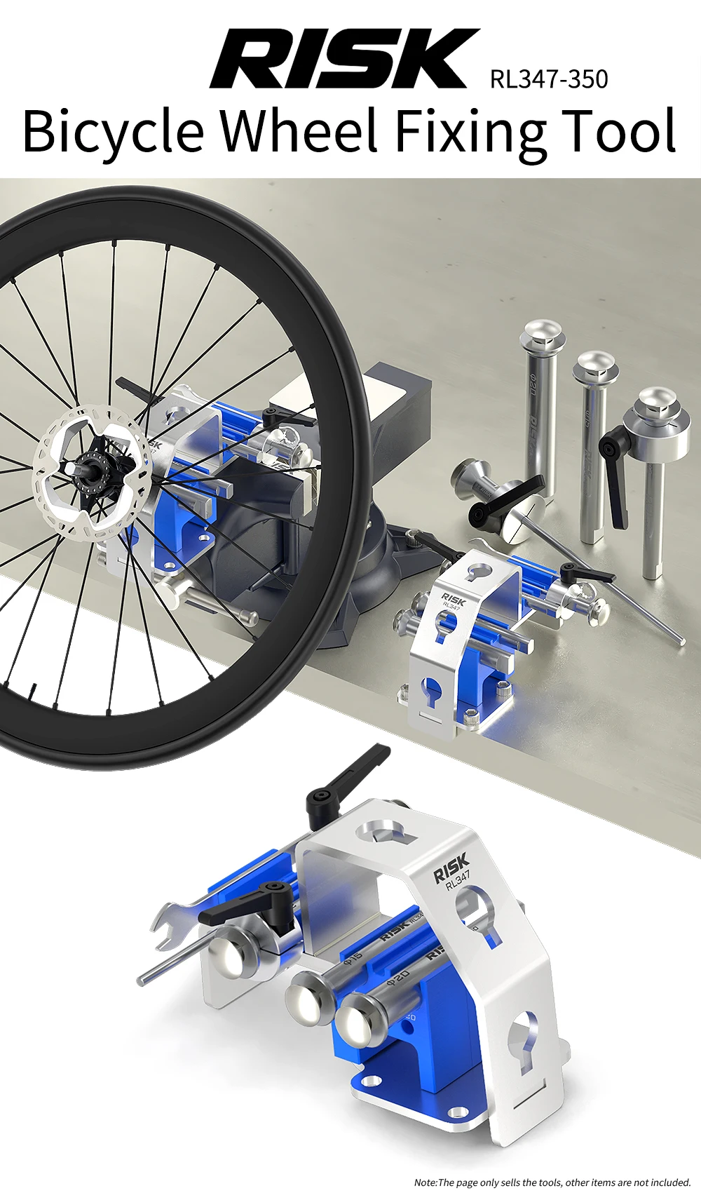 RISK Mountainbike-Laufradhalterung, Reifen- und Nabenreparatur-Werkbank, Schraubstockständer, Freilauf- und Kassettenwartungswerkzeug – Detail 1