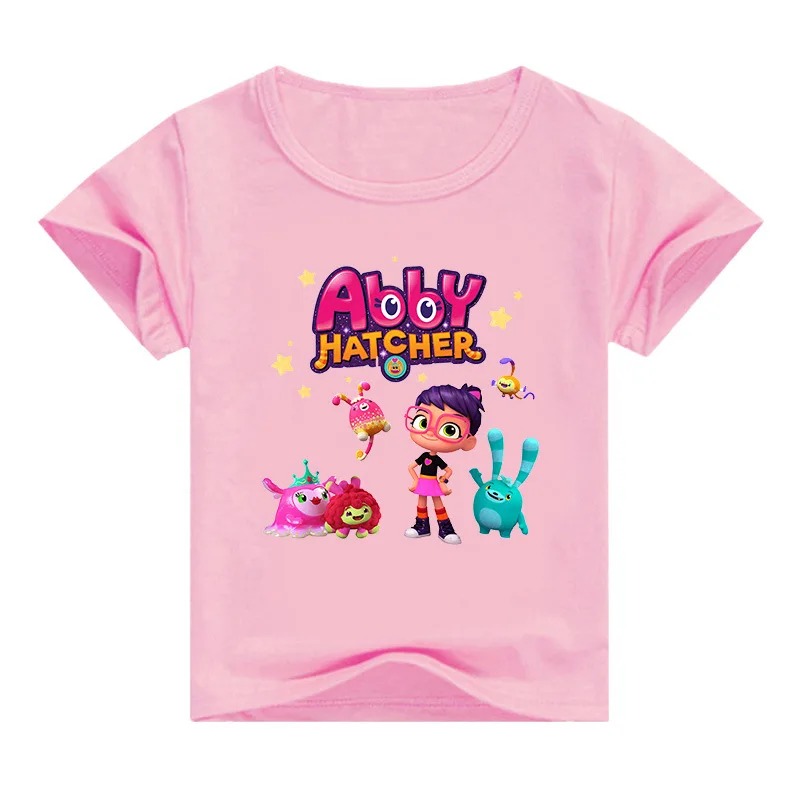 

2-16Y Hot Abby Hatcher Tshirts for Kids Summer Clothes Teenager Boys Short Sleeve T-shirt Top Costume Baby Girls T Shirts