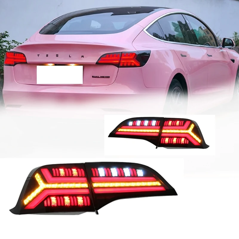 For Tesla Model 3 LED taillight 2016 - 2023 Model Y rear taillight assembly DRL dynamic turn signal reverse light car light