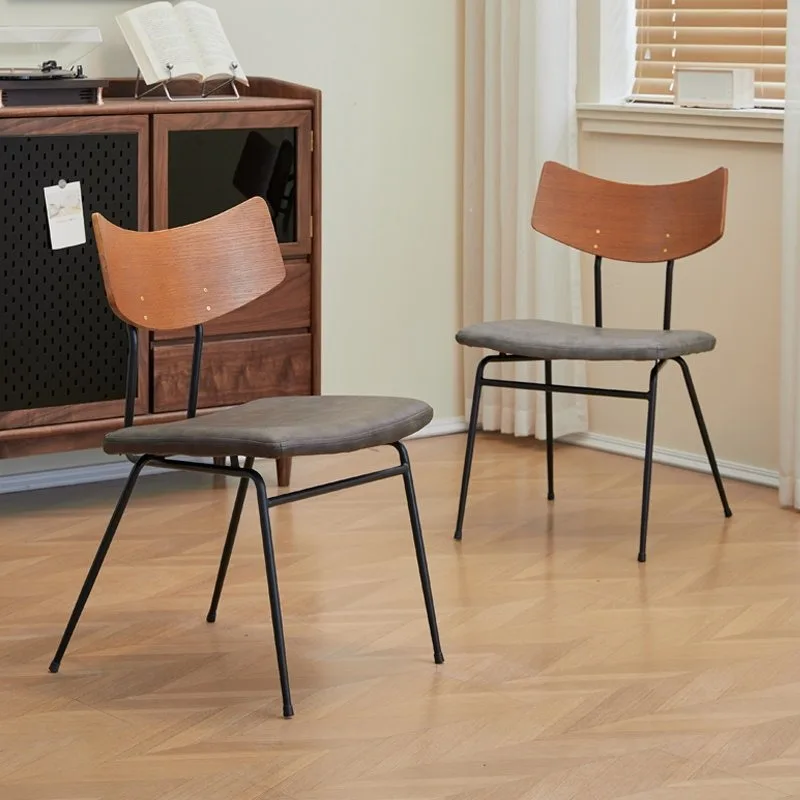 

Скандинавский ретро-стул для столовой из массива дерева, стул в индустриальном стиле для дома, современный стул для кофейни, стул для переговорного стола